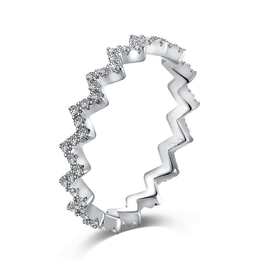 [Violet JW]Delicate Enchanting Wave Shape Daily Ring