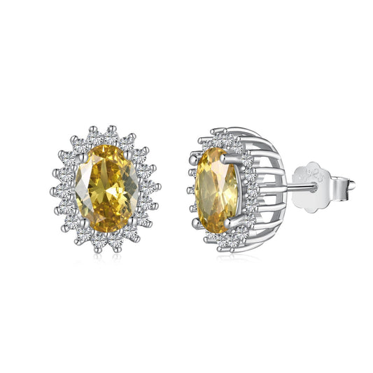 [Violet JW]Delicate Radiant Oval Cut Daily Earrings
