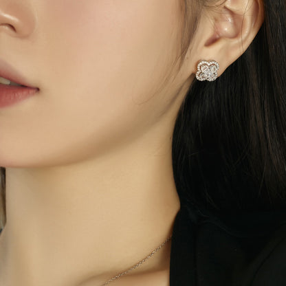 [Violet JW]Lucky Four-Leaf Clover Exquisite Earrings