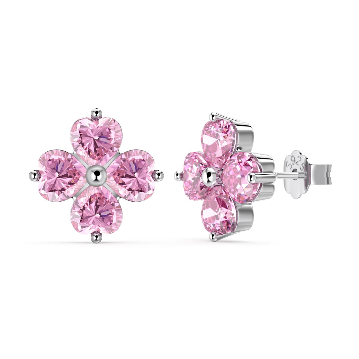 [Violet JW]Four-Leaf Clover Ball Earrings
