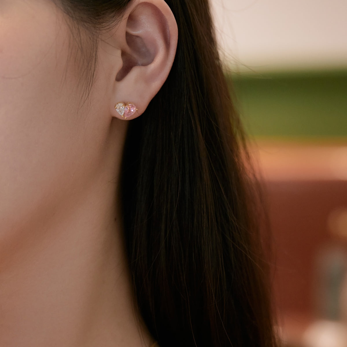 [Violet JW]Dazzling Elegant Heart Cut Lover Earrings