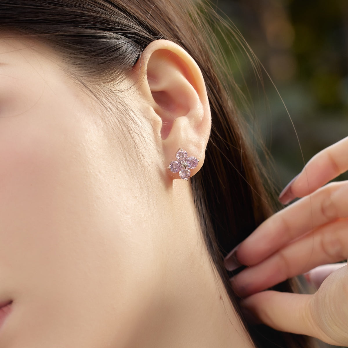 [Violet JW]Four-Leaf Clover Eight-Pointed Star Earrings