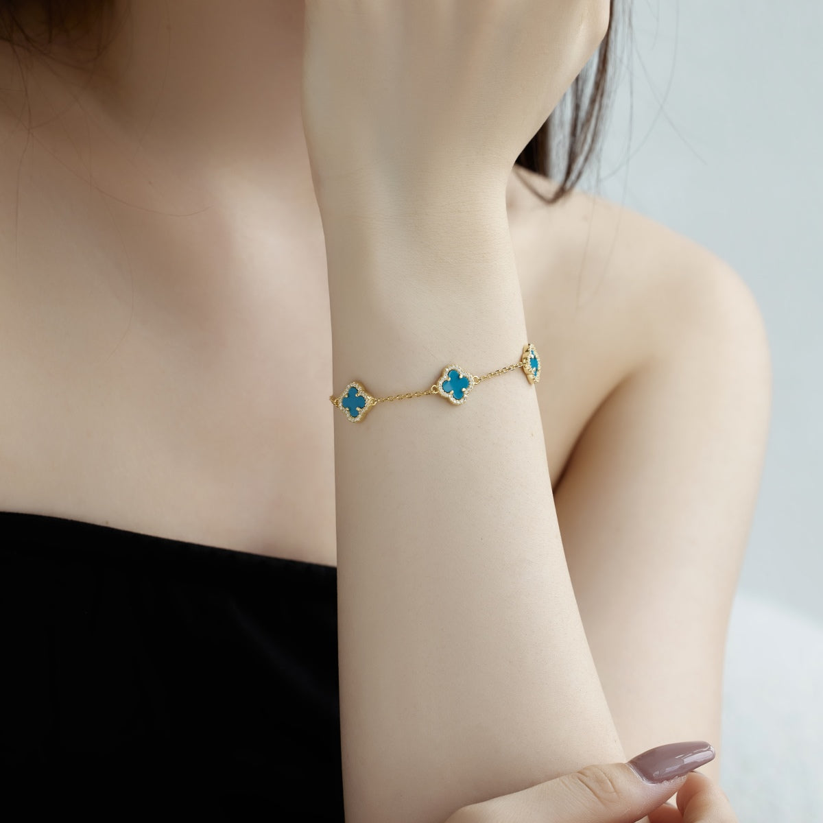 [Violet JW]Four-Leaf Clover Exquisite Bracelet