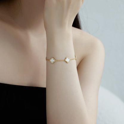 [Violet JW]Four-Leaf Clover Exquisite Bracelet