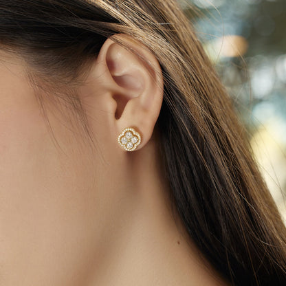 [Violet JW]Four-Leaf Clover Exquisite Earrings