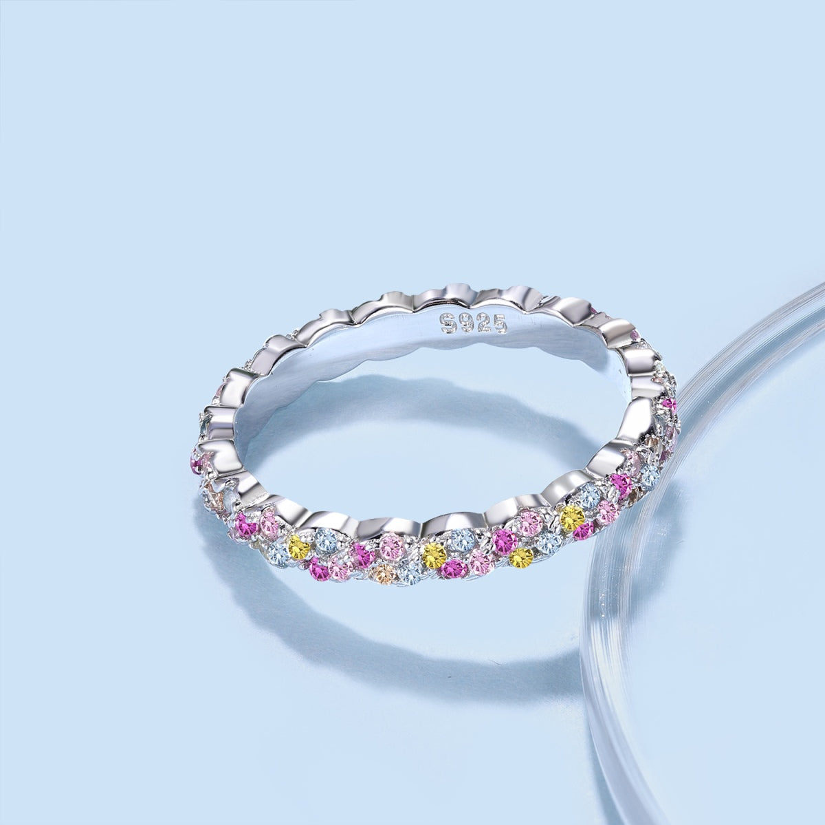 [Violet JW]Dainty Ebullient Round Cut Daily Ring