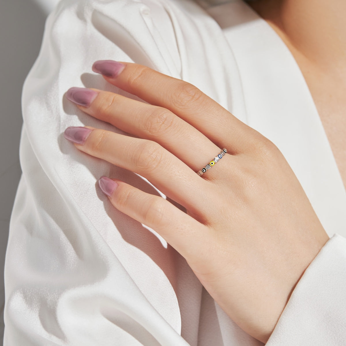 [Violet JW]Sparkling Vibrant Round Shape Daily Ring