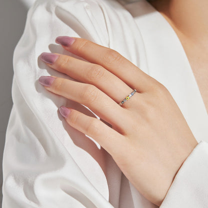 [Violet JW]Sparkling Vibrant Round Shape Daily Ring
