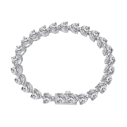 [Violet JW]0.75 Carat Elegant Romantic Heart Shape Lover Bracelet