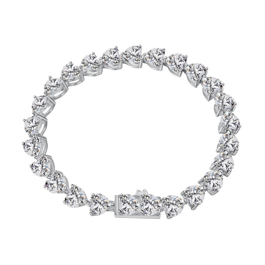 [Violet JW]0.75 Carat Elegant Romantic Heart Shape Lover Bracelet