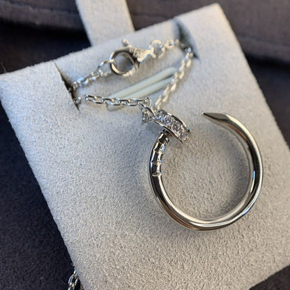 [Everoly JW]JUSTE NECKLACE SILVER DIAMONDS