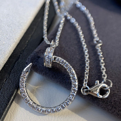[Everoly JW]JUSTE NECKLACE SILVER DIAMONDS