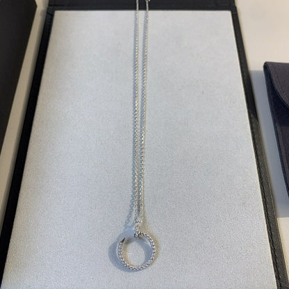 [Everoly JW]JUSTE NECKLACE SILVER DIAMONDS