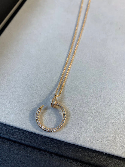 [Everoly JW]JUSTE NECKLACE PINK GOLD DIAMONDS