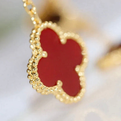 [Everoly JW]CLOVER  2 MOTIF  TIGER EYE CARNELIAN EARRINGS