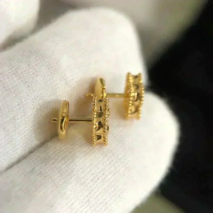 [Everoly JW]CLOVER MINI 9.5MM MALACHITE  EARRINGS