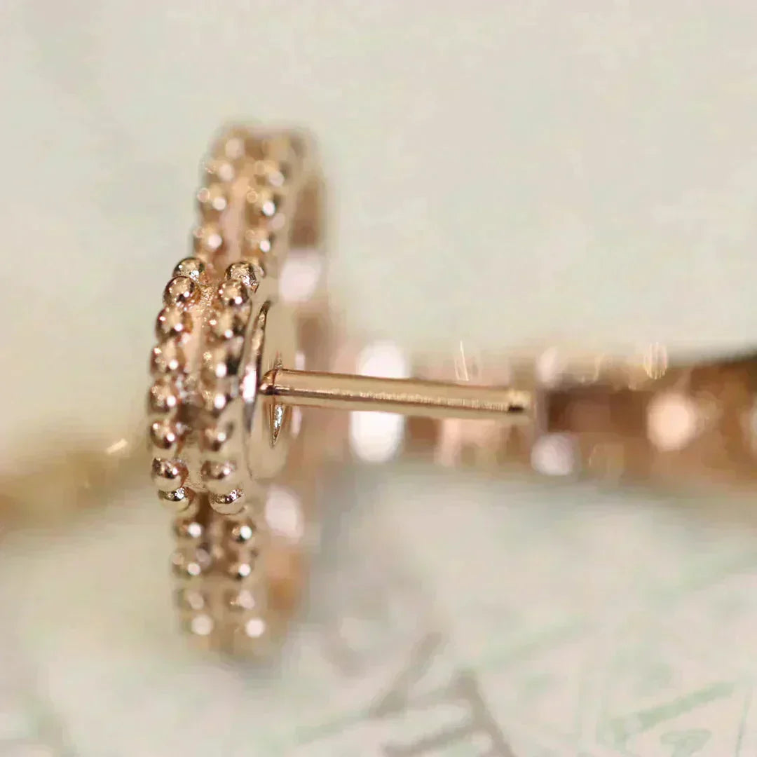 [Everoly JW]CLOVER MEDIUM 1 MOTIFS FUll DIAMOND EARRINGS