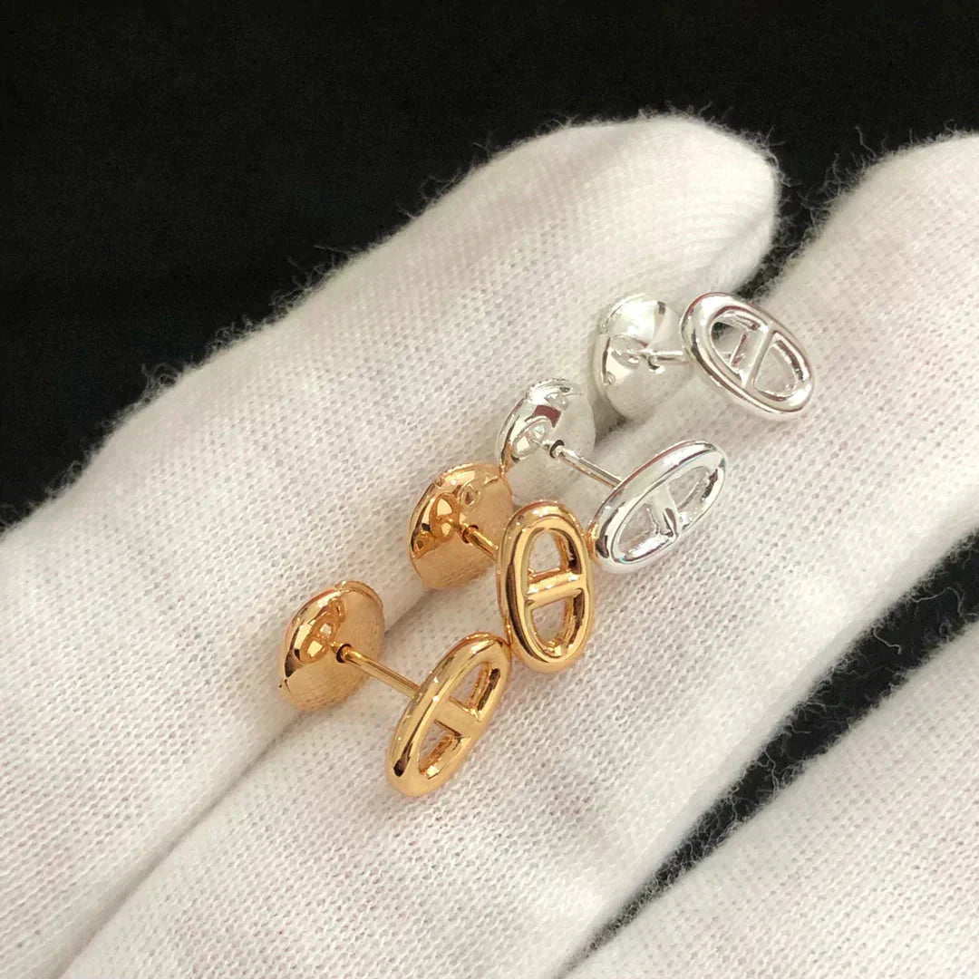 [Everoly JW]CHAINE SMALL EARRINGS GOLD AND SILVER