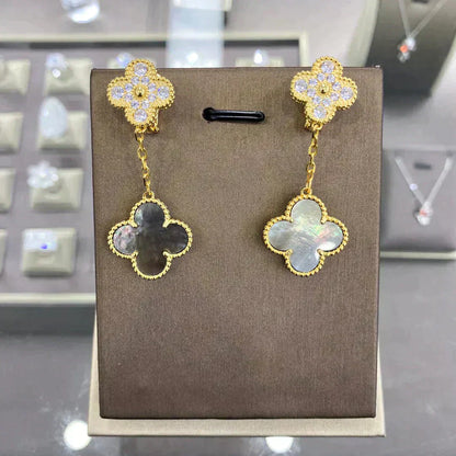 [Everoly JW]CLOVER 2 MOTIFS DIAMANTOHRRINGE (MEHRFACHE AUSWAHL)