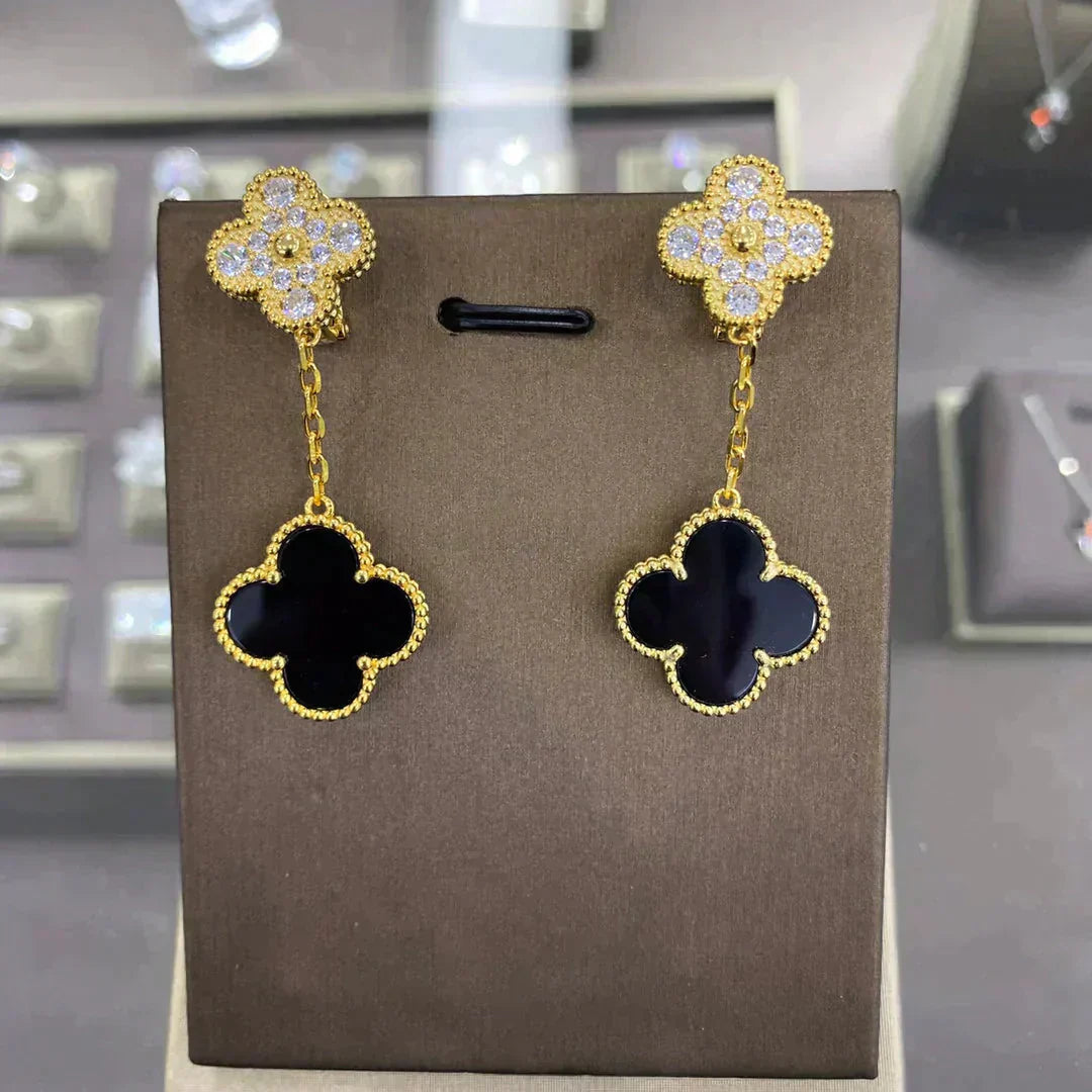 [Everoly JW]CLOVER 2 MOTIFS DIAMANTOHRRINGE (MEHRFACHE AUSWAHL)