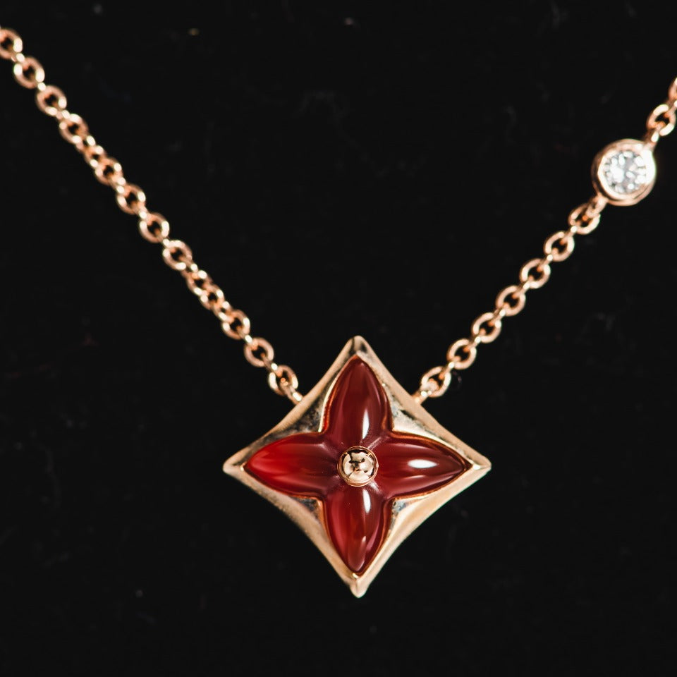[Everoly JW]Sternkette Roségold 1 Diamant