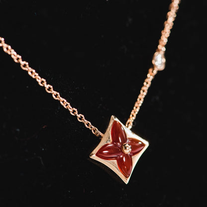 [Everoly JW]Sternkette Roségold 1 Diamant