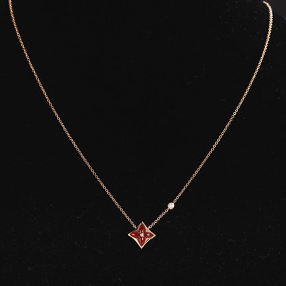 [Everoly JW]Sternkette Roségold 1 Diamant