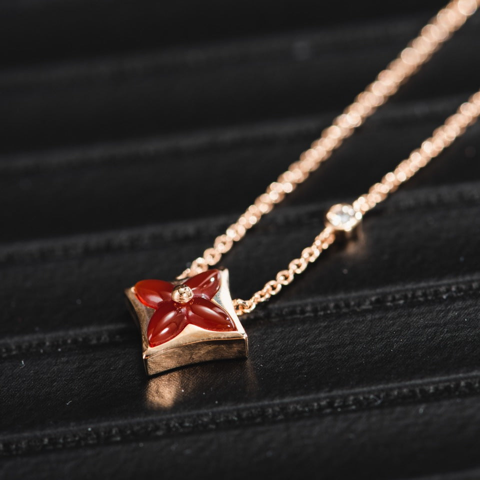 [Everoly JW]Sternkette Roségold 1 Diamant