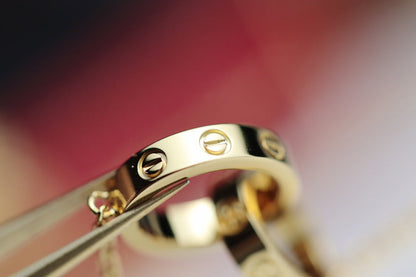 [Everoly JW]LIEBESHALSKETTE DOPPELRING GOLD