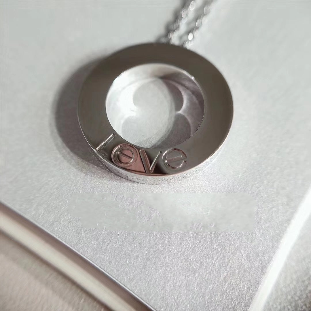[Everoly JW]LOVE NECKLACE ADJUSTABLE SILVER