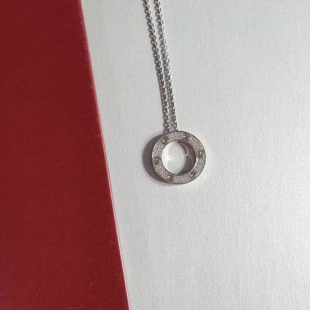 [Everoly JW]LOVE NECKLACE ADJUSTABLE SILVER