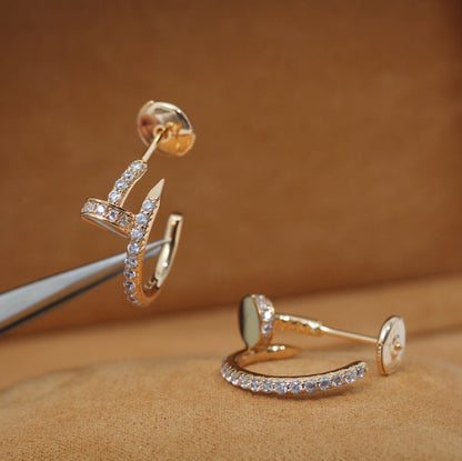 [Everoly JW]JUSTE EARRINGS 12.75MM PINK GOLD DIAMOND