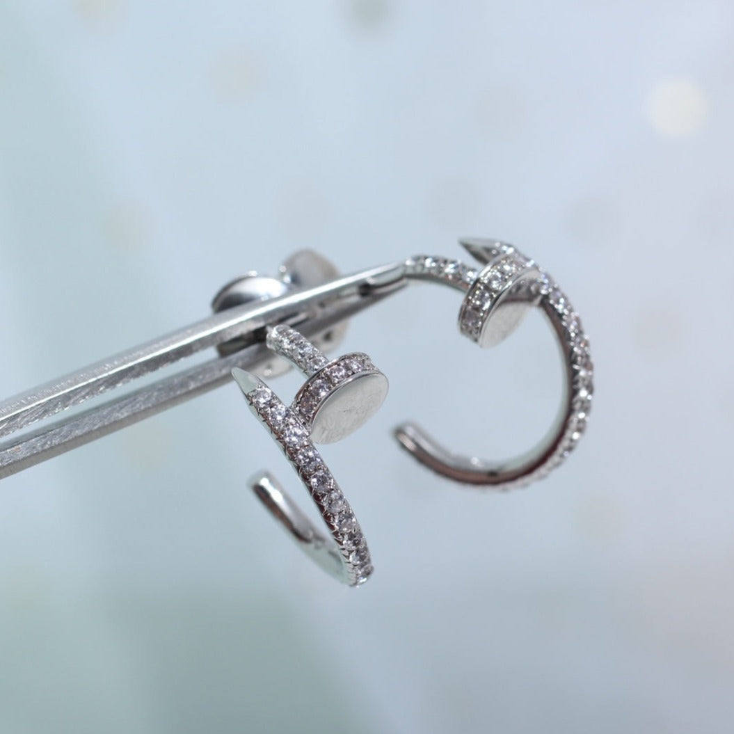 [Everoly JW]JUSTE EARRINGS 12.75MM SILVER DIAMOND