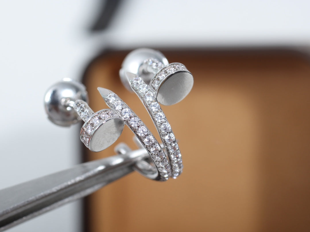 [Everoly JW]JUSTE EARRINGS 12.75MM SILVER DIAMOND