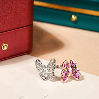 [Everoly JW]ZWILLINGS-SCHMETTERLINGS-DIAMANTRING