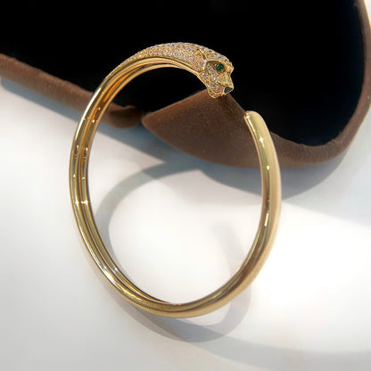 [Everoly JW] PANTHERE GOLD DIAMANT OFFENES ARMBAND