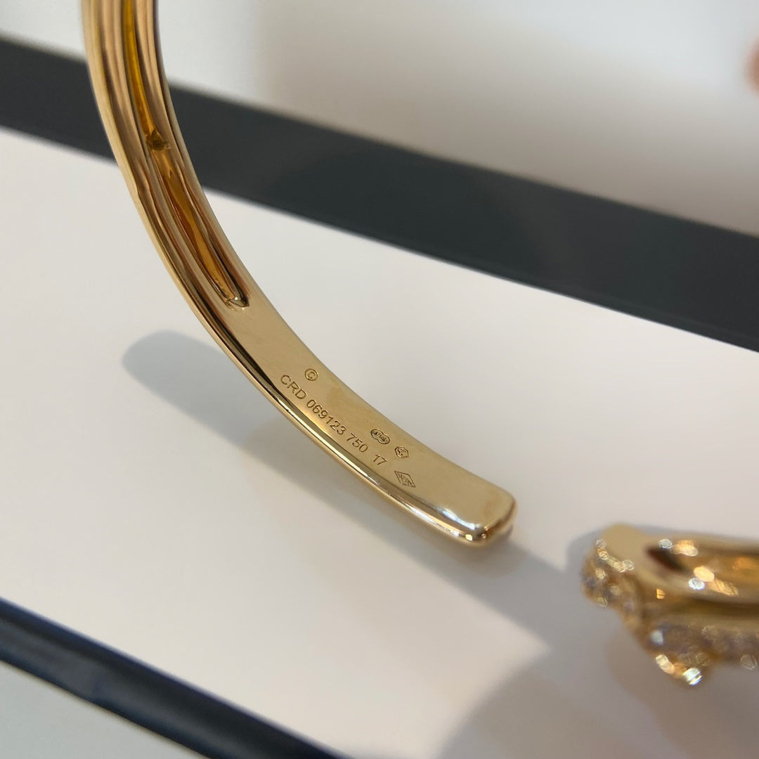[Everoly JW] PANTHERE GOLD DIAMANT OFFENES ARMBAND