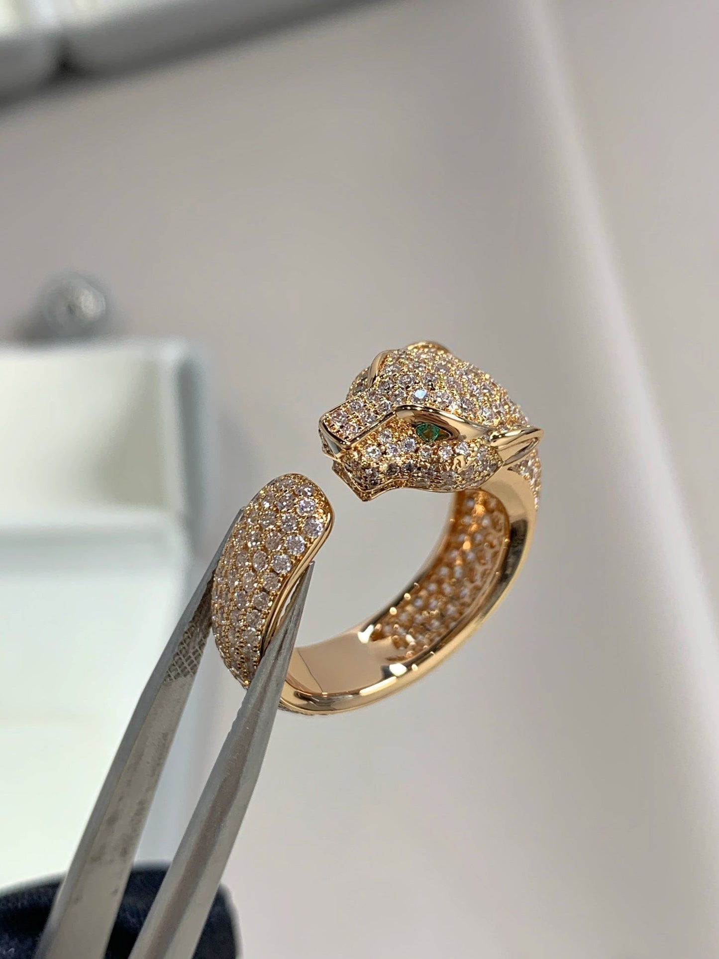 [Everoly JW]PANTHERE PINK GOLD DIAMOND RING