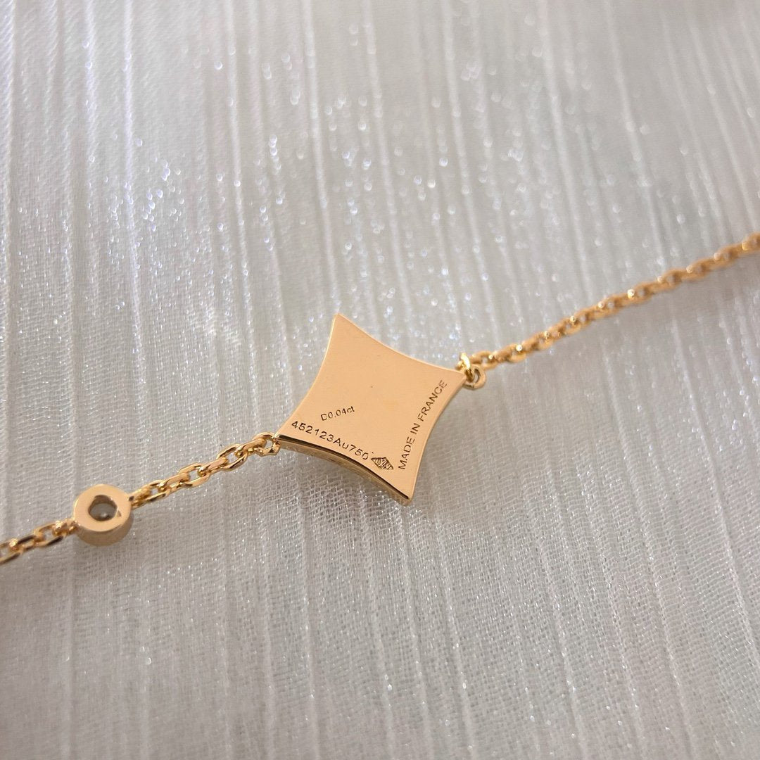 [Everoly JW]COLOR STAR ROSA GOLD DIAMANT ARMBAND