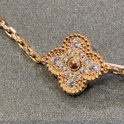 [Everoly JW]CLOVER 5 MOTIFS  FULL DIAMOND BRACELET