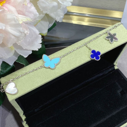 [Everoly JW]LUCKY SPRING SILVER BRACELET 4 MOTIF