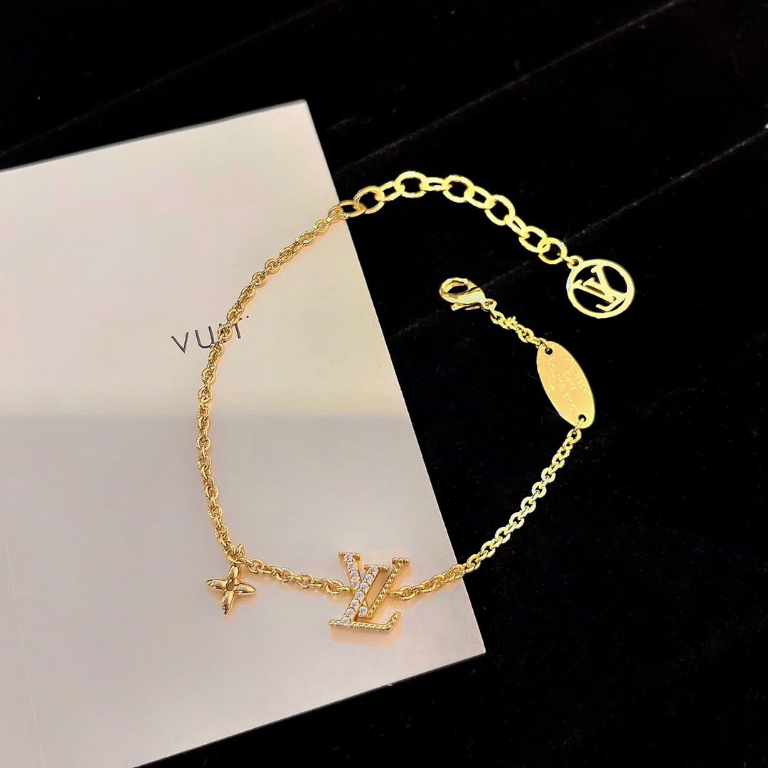 [Everoly JW] GOLDARMBAND MIT LOGO-STERNMOTIV