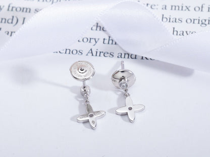 [Everoly JW]VIDYLLE SILVER DIAMOND MINI DROP EARRINGS