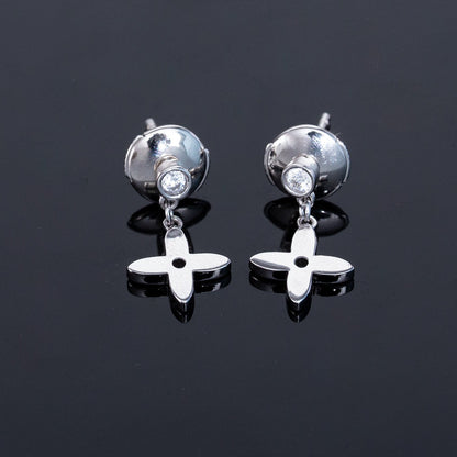 [Everoly JW]VIDYLLE SILVER DIAMOND MINI DROP EARRINGS