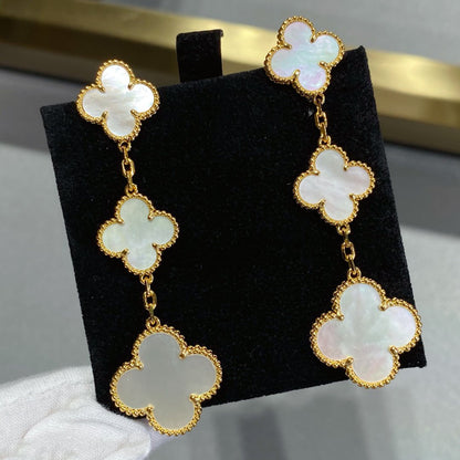[Everoly JW]CLOVER MOP 3 MOTIFS GOLD EARRINGS