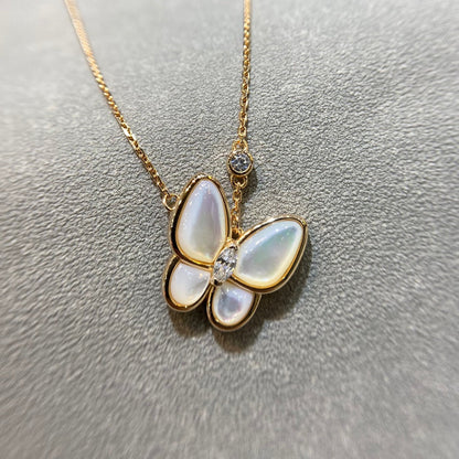 [Everoly JW]BUTTERFLY MOP DIAMOND NECKLACE