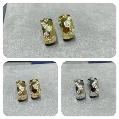 [Everoly JW]BEE LOVE DIAMOND HOOP EARRINGS