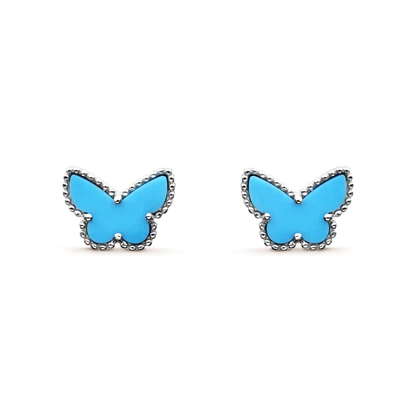 [Everoly JW]BUTTERFLY TURQUOISE EARRINGS SILVER