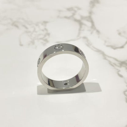 [Everoly JW]Liebesring 5,5 mm 3 Diamanten Silber