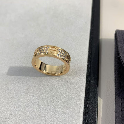 [Everoly JW] Liebesring 5,5 mm Diamanten gepflastert